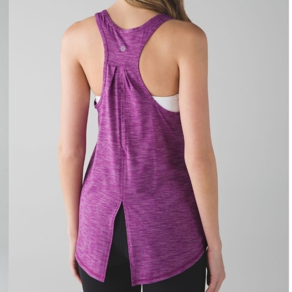 Lululemon Salute the Sun Tank Heathered Regal Plum Size ? Athleticwear Casual - Picture 12 of 12